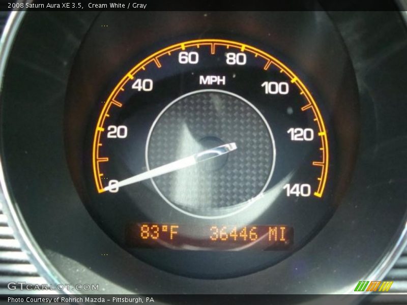 Cream White / Gray 2008 Saturn Aura XE 3.5