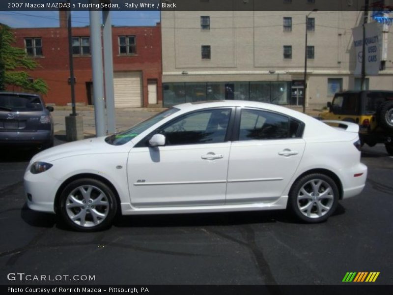 Rally White / Black 2007 Mazda MAZDA3 s Touring Sedan