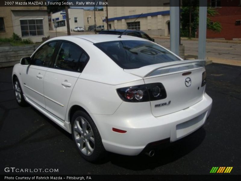 Rally White / Black 2007 Mazda MAZDA3 s Touring Sedan