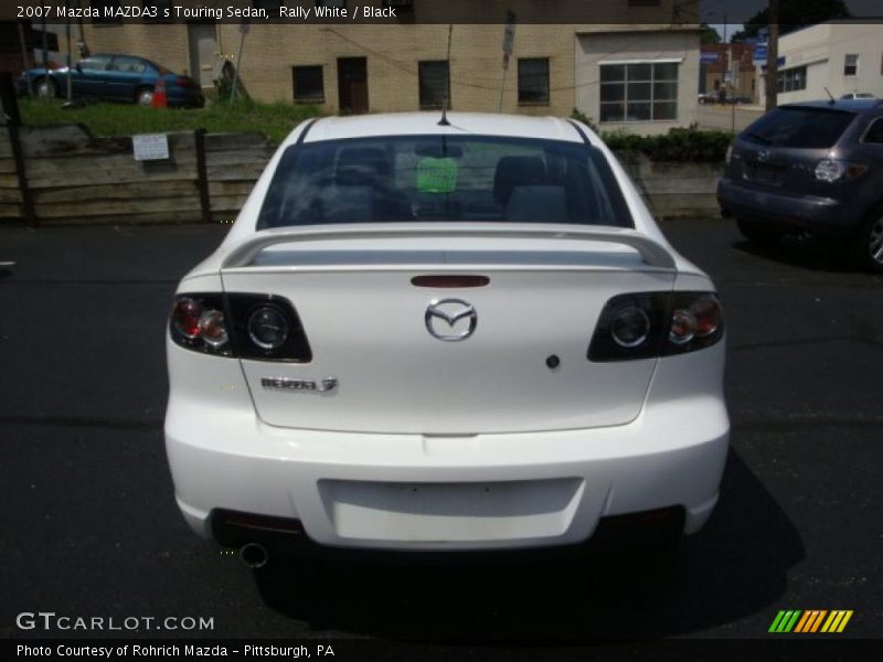 Rally White / Black 2007 Mazda MAZDA3 s Touring Sedan