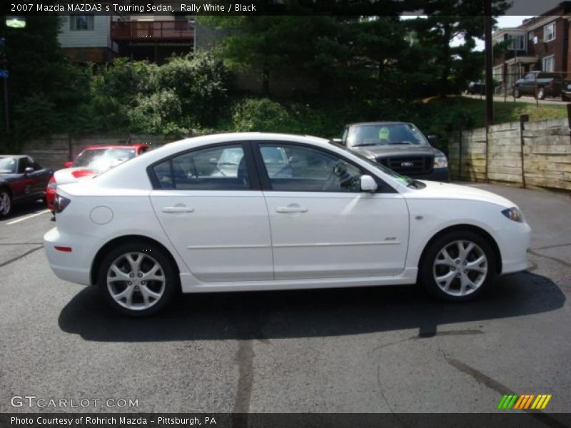 Rally White / Black 2007 Mazda MAZDA3 s Touring Sedan