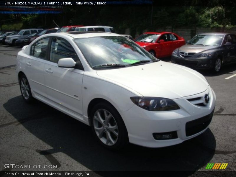 Rally White / Black 2007 Mazda MAZDA3 s Touring Sedan