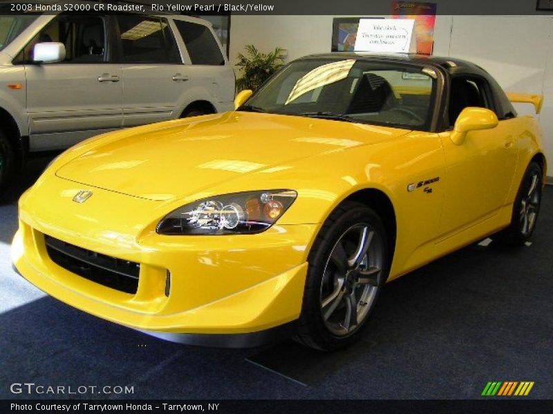 Rio Yellow Pearl / Black/Yellow 2008 Honda S2000 CR Roadster