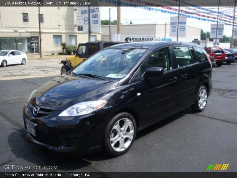 Brilliant Black / Sand 2009 Mazda MAZDA5 Sport