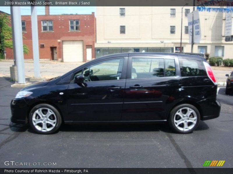 Brilliant Black / Sand 2009 Mazda MAZDA5 Sport
