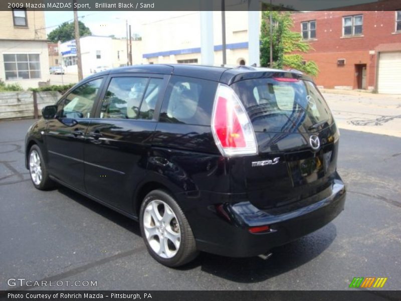 Brilliant Black / Sand 2009 Mazda MAZDA5 Sport