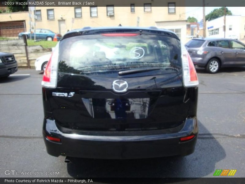 Brilliant Black / Sand 2009 Mazda MAZDA5 Sport