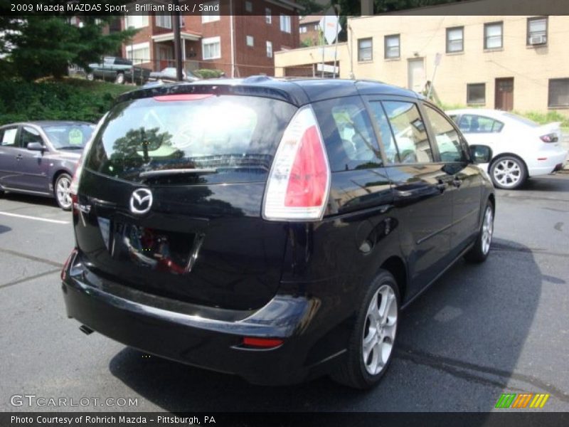Brilliant Black / Sand 2009 Mazda MAZDA5 Sport