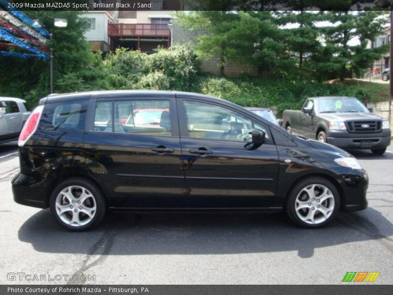 Brilliant Black / Sand 2009 Mazda MAZDA5 Sport