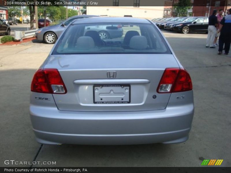 Satin Silver Metallic / Gray 2004 Honda Civic EX Sedan
