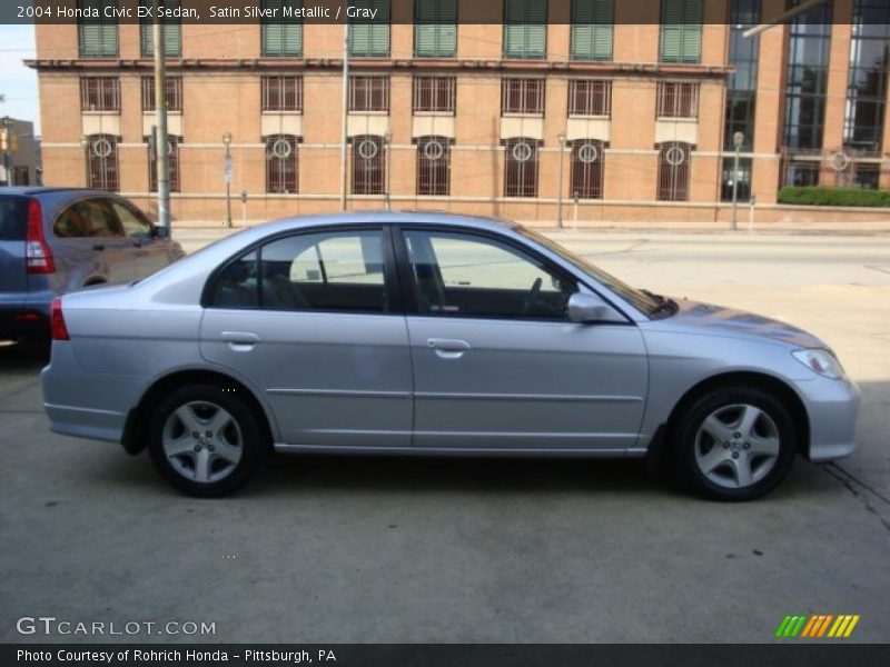Satin Silver Metallic / Gray 2004 Honda Civic EX Sedan