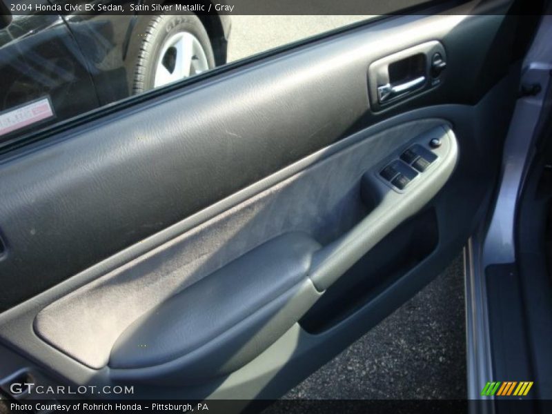 Satin Silver Metallic / Gray 2004 Honda Civic EX Sedan