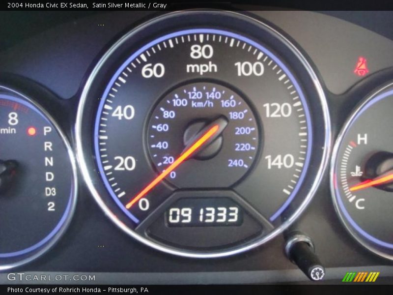 Satin Silver Metallic / Gray 2004 Honda Civic EX Sedan