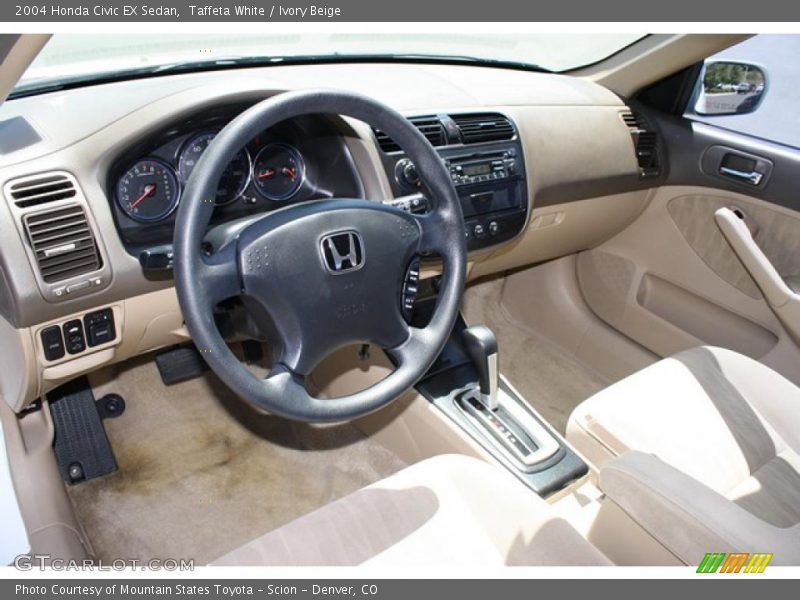 Taffeta White / Ivory Beige 2004 Honda Civic EX Sedan