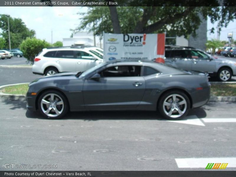 Cyber Gray Metallic / Black 2011 Chevrolet Camaro SS/RS Coupe