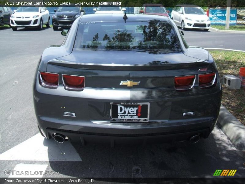 Cyber Gray Metallic / Black 2011 Chevrolet Camaro SS/RS Coupe