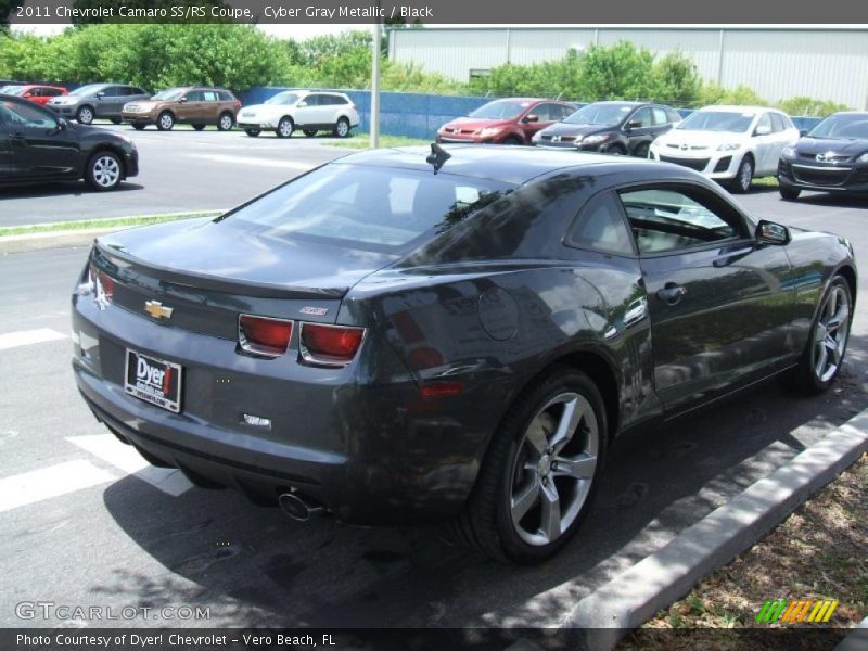 Cyber Gray Metallic / Black 2011 Chevrolet Camaro SS/RS Coupe