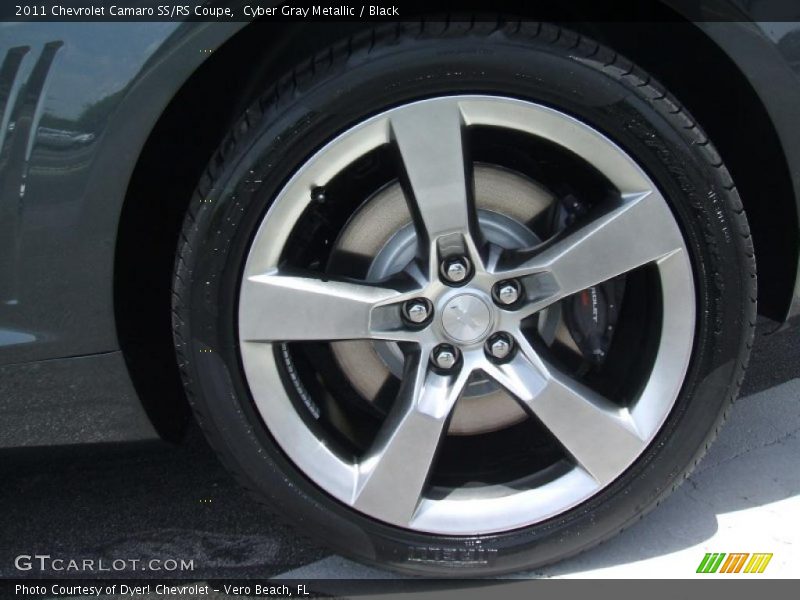 Cyber Gray Metallic / Black 2011 Chevrolet Camaro SS/RS Coupe