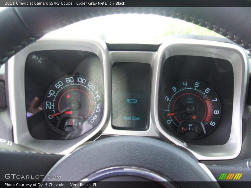 Cyber Gray Metallic / Black 2011 Chevrolet Camaro SS/RS Coupe