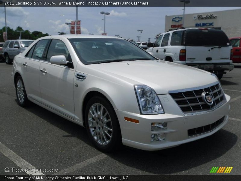 White Diamond Tricoat / Cashmere/Dark Cashmere 2011 Cadillac STS V6 Luxury