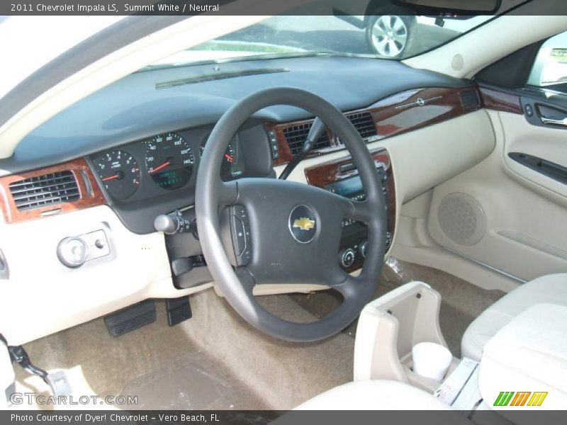 Summit White / Neutral 2011 Chevrolet Impala LS