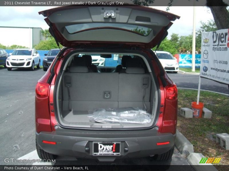 Red Jewel Metallic / Dark Gray/Light Gray 2011 Chevrolet Traverse LT
