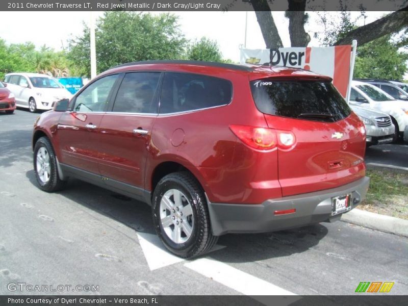Red Jewel Metallic / Dark Gray/Light Gray 2011 Chevrolet Traverse LT