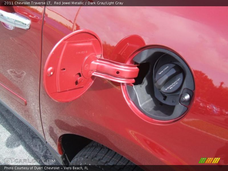 Red Jewel Metallic / Dark Gray/Light Gray 2011 Chevrolet Traverse LT