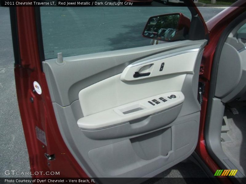 Red Jewel Metallic / Dark Gray/Light Gray 2011 Chevrolet Traverse LT