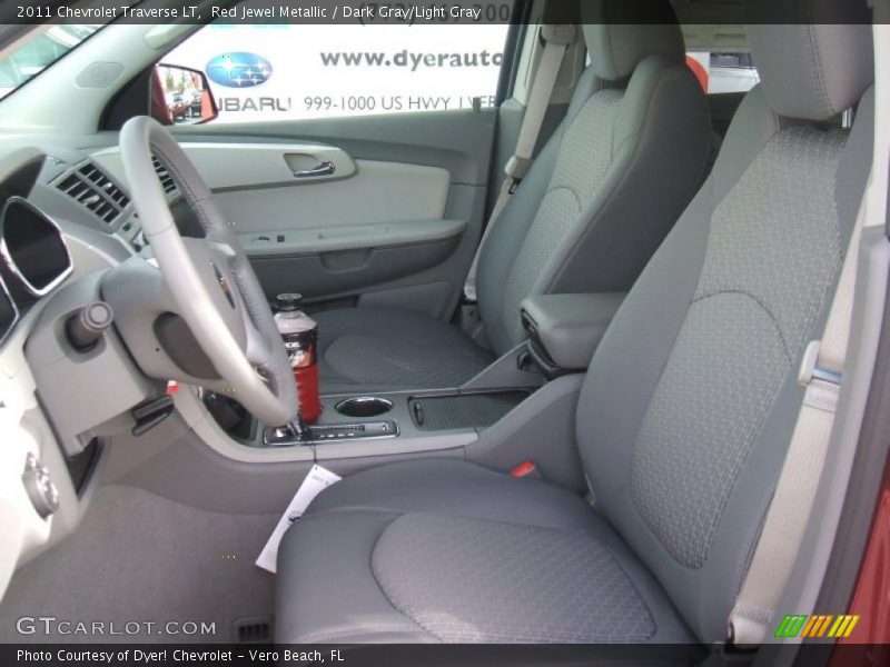 Red Jewel Metallic / Dark Gray/Light Gray 2011 Chevrolet Traverse LT