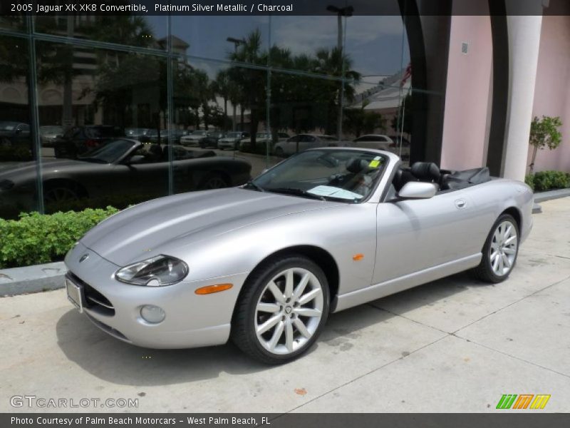 Platinum Silver Metallic / Charcoal 2005 Jaguar XK XK8 Convertible