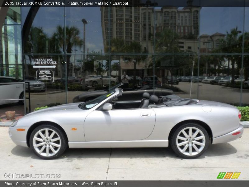 Platinum Silver Metallic / Charcoal 2005 Jaguar XK XK8 Convertible