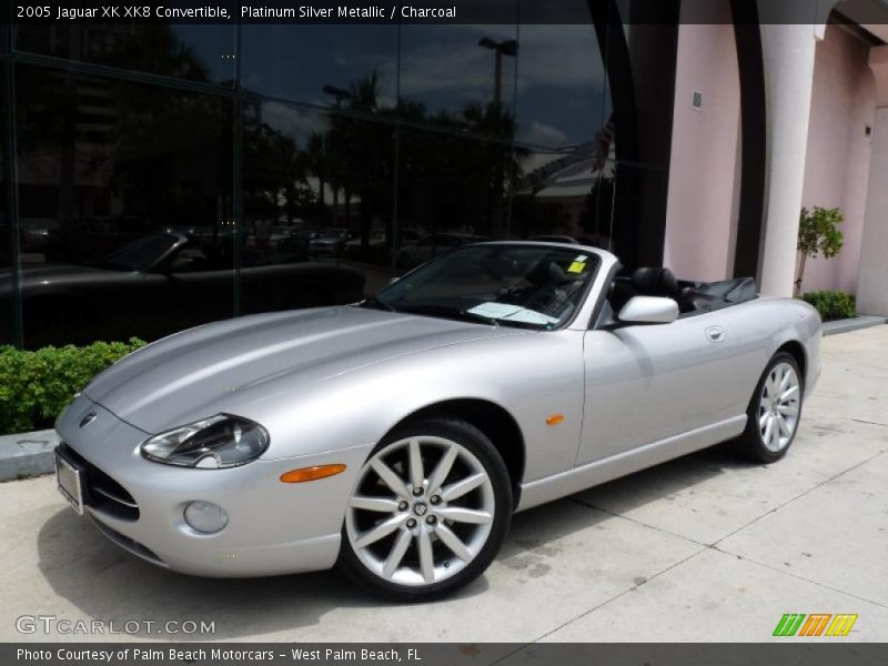 Platinum Silver Metallic / Charcoal 2005 Jaguar XK XK8 Convertible