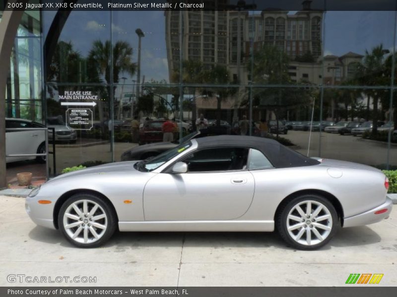 Platinum Silver Metallic / Charcoal 2005 Jaguar XK XK8 Convertible