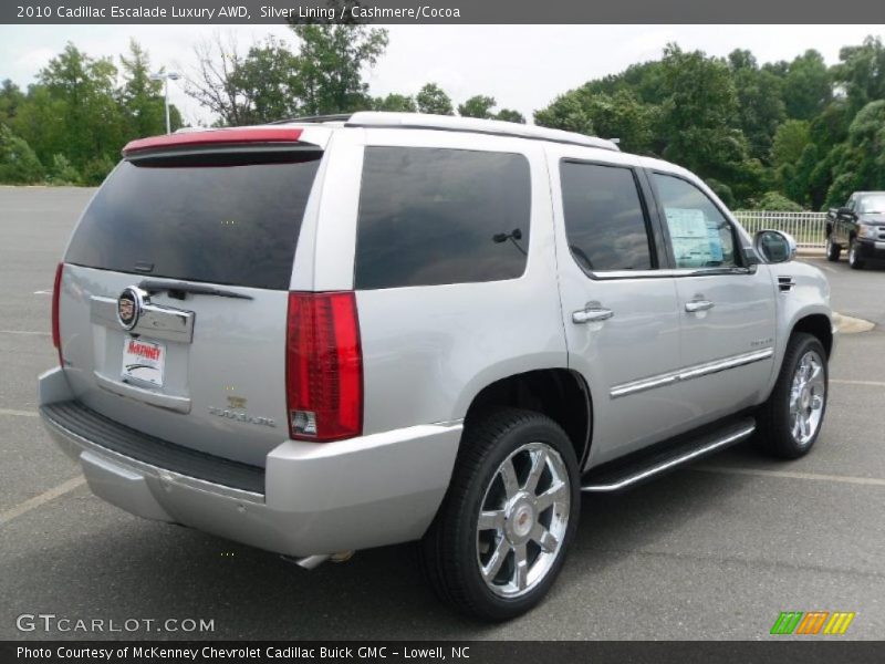 Silver Lining / Cashmere/Cocoa 2010 Cadillac Escalade Luxury AWD