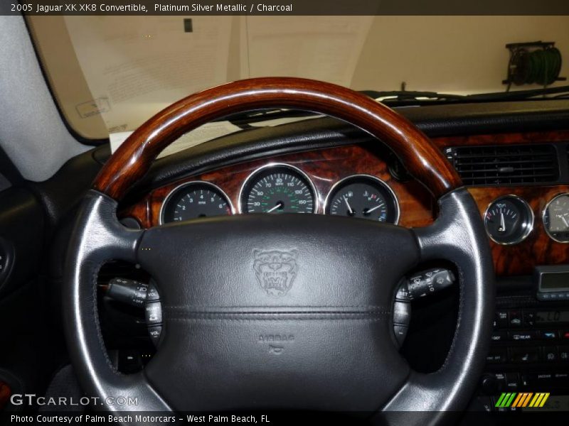 Platinum Silver Metallic / Charcoal 2005 Jaguar XK XK8 Convertible