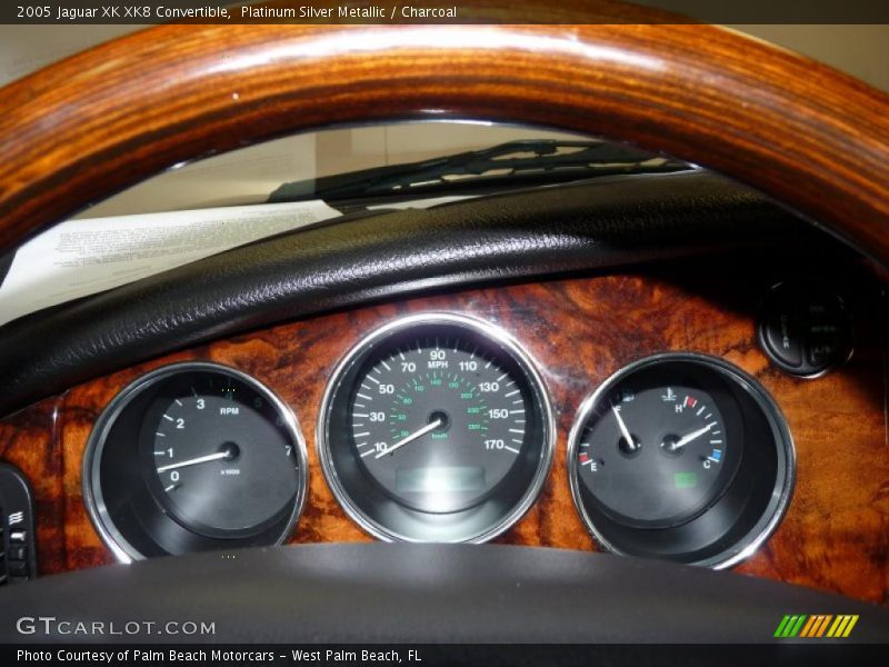 Platinum Silver Metallic / Charcoal 2005 Jaguar XK XK8 Convertible