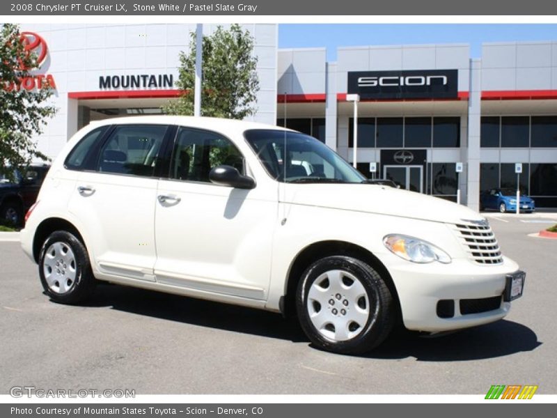 Stone White / Pastel Slate Gray 2008 Chrysler PT Cruiser LX