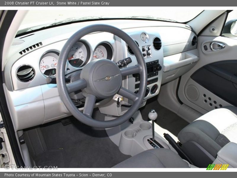Stone White / Pastel Slate Gray 2008 Chrysler PT Cruiser LX