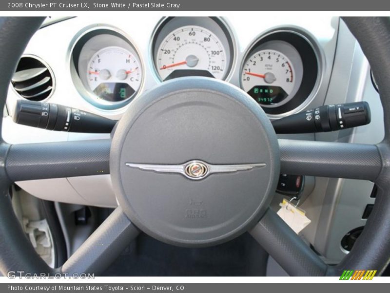 Stone White / Pastel Slate Gray 2008 Chrysler PT Cruiser LX