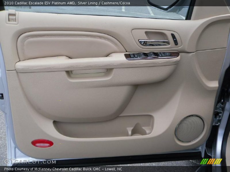 Silver Lining / Cashmere/Cocoa 2010 Cadillac Escalade ESV Platinum AWD