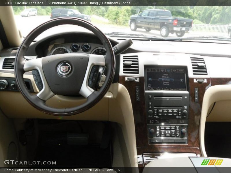 Silver Lining / Cashmere/Cocoa 2010 Cadillac Escalade ESV Platinum AWD