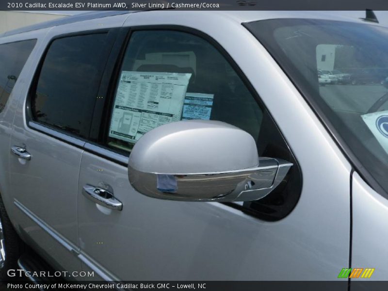 Silver Lining / Cashmere/Cocoa 2010 Cadillac Escalade ESV Platinum AWD