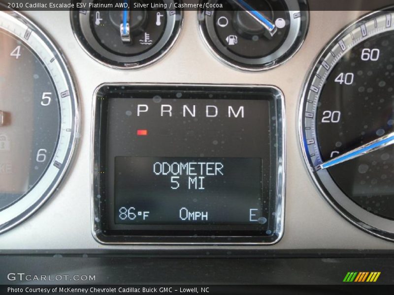 Silver Lining / Cashmere/Cocoa 2010 Cadillac Escalade ESV Platinum AWD