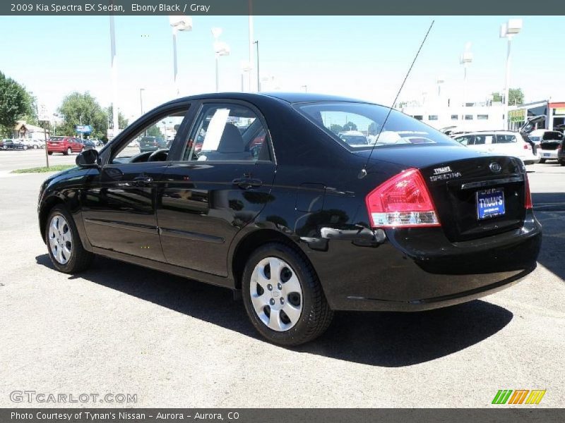Ebony Black / Gray 2009 Kia Spectra EX Sedan