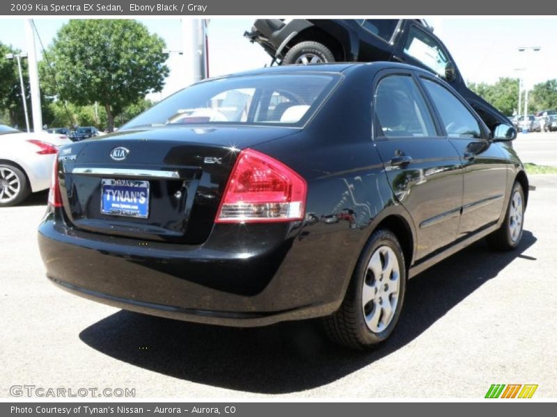 Ebony Black / Gray 2009 Kia Spectra EX Sedan