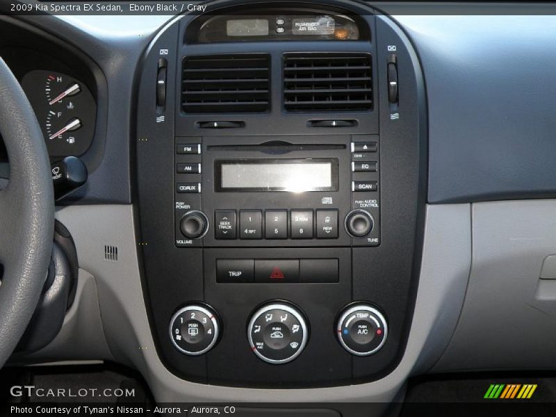 Ebony Black / Gray 2009 Kia Spectra EX Sedan