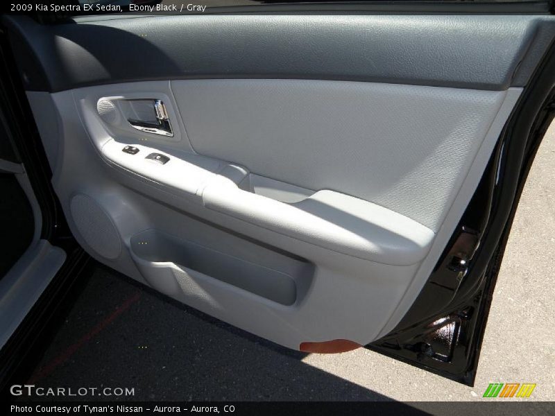 Ebony Black / Gray 2009 Kia Spectra EX Sedan
