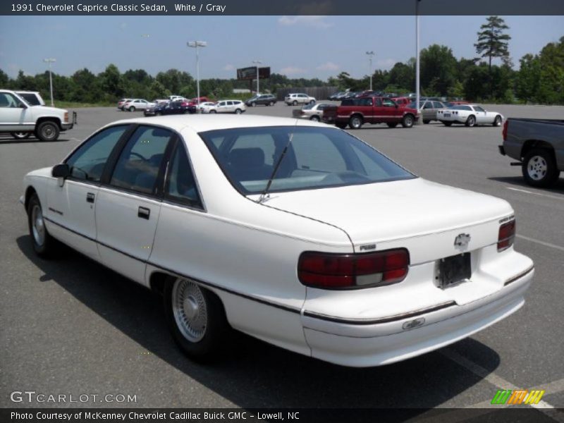 White / Gray 1991 Chevrolet Caprice Classic Sedan