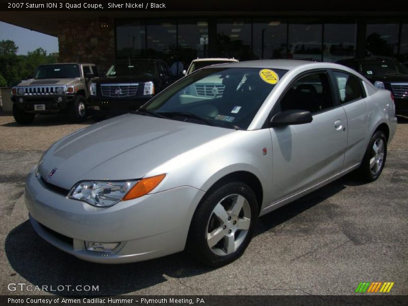 Silver Nickel / Black 2007 Saturn ION 3 Quad Coupe